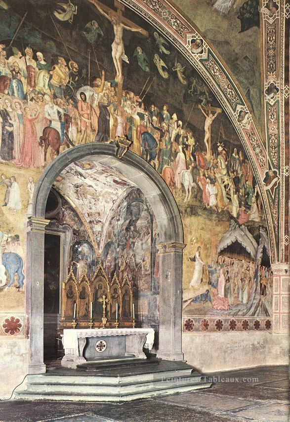 Fresques sur le mur central Quattrocento peintre Andrea da Firenze Peintures à l'huile